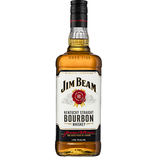Picture of Jim Beam White Label Brbn 37% 1L