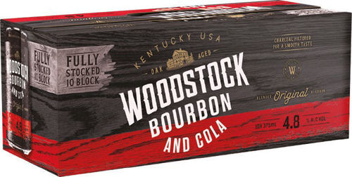 Picture of Woodstock & Cola 4.8% 10Pk 375 ml