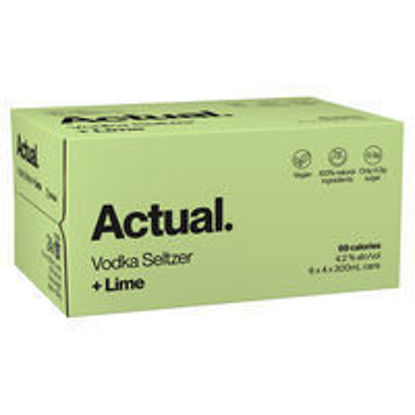 Picture of Actual Vodka Seltzer Lime 300Ml