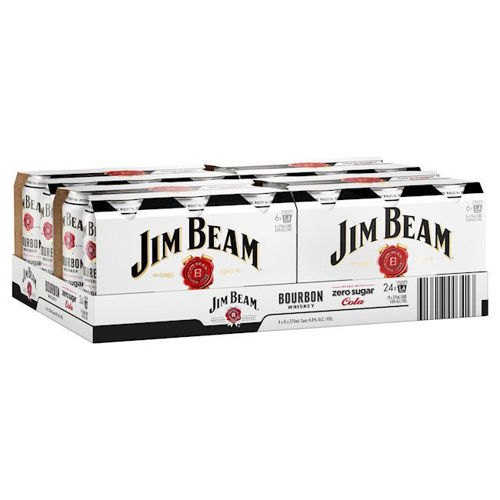 Picture of Jim Beam & Zero 4.8% 375 ml