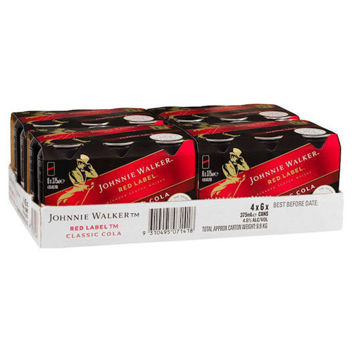 Picture of Johnnie Walker Red & Cola 4.6% Cans 375 ml