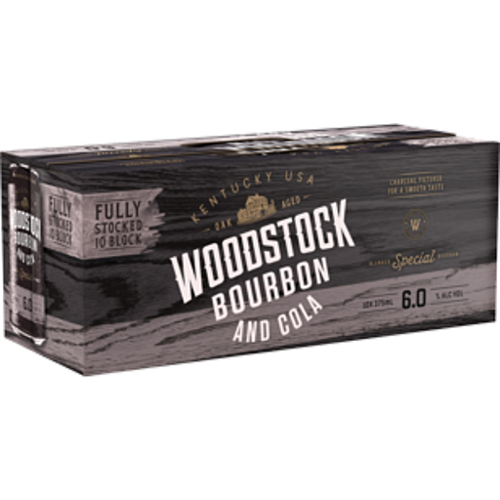 Picture of Woodstock & Cola 6% 10Pk 375 ml