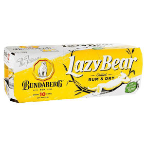 Picture of Bundaberg Lazy Bear Can 10Pk 375 ml